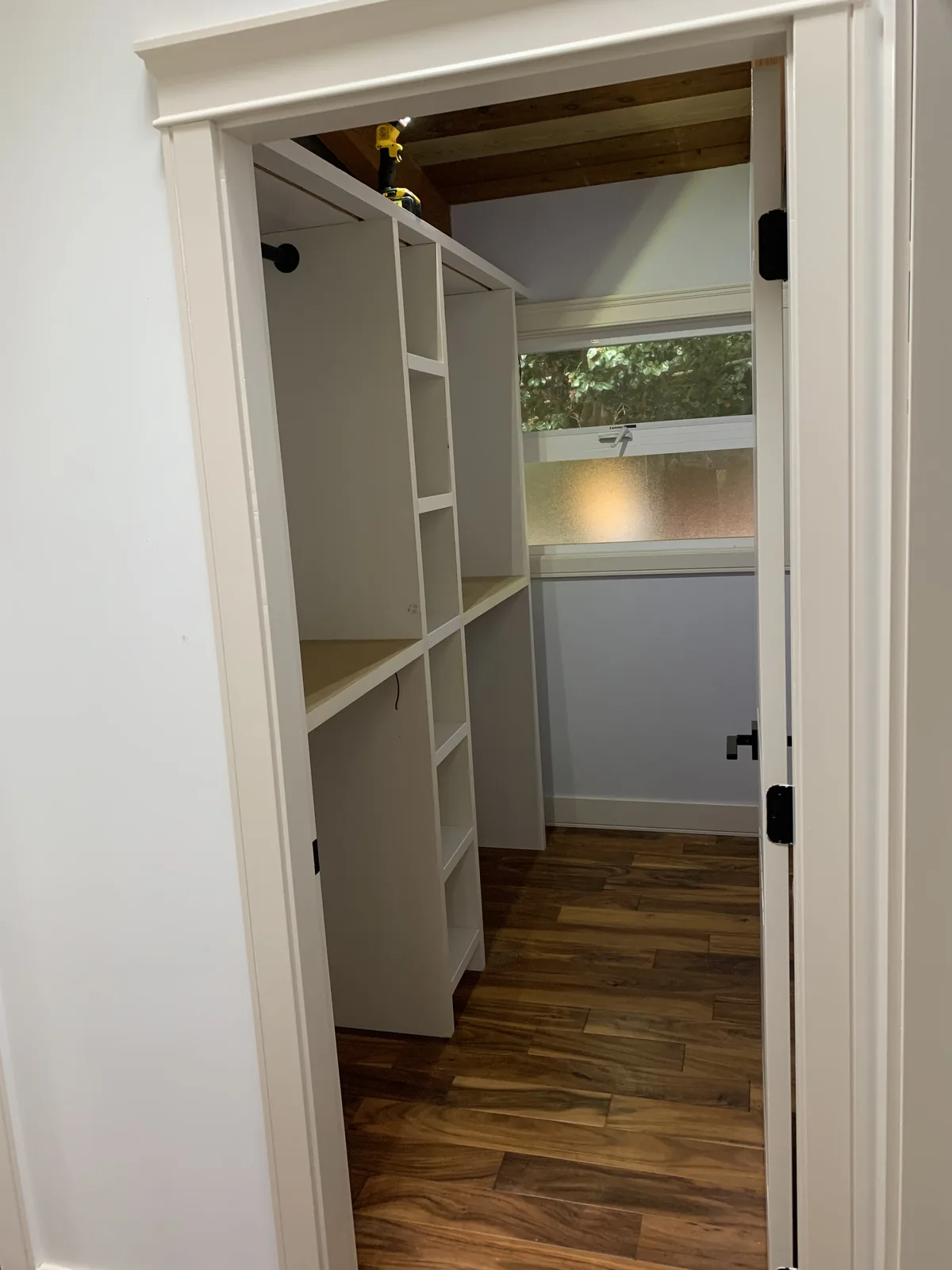 New doorway and closet framing